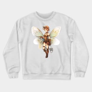 Watercolor Steampunk Fairy Girl #5 Crewneck Sweatshirt